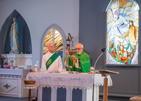 Father Lévi Cossette and Deacon Ciaran Pitchford
