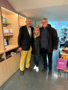 Jim Callery, Kelley O’Rourke & Gregg Thomassin at the Strokestown museum. Image Credit Kelley O’Rourke.