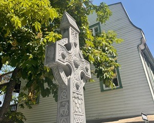 The Celtic Cross stands in Artillery Park on McMahon Street in Quebec City.